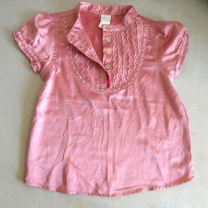 VINTAGE OLD NAVY PINK GIRLS SHORT SLEEVE BLOUSE